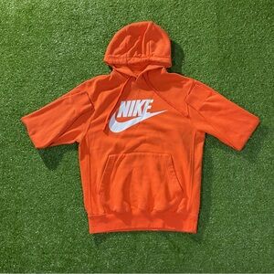 Orange Nike Big Swoosh Logo Hoodie
